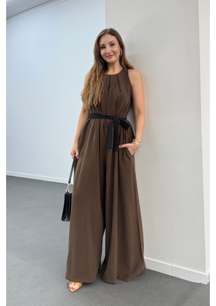 Narges Modal Kumaşlı Geniş Paça Tulum fiyatları