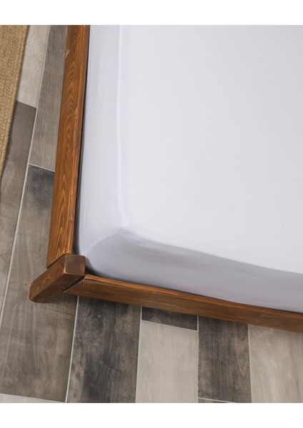 Fitted Pamuklu Kumaş Yatak Çarşaf ve Yastık Kılıf Takımı-Lastikli-Solmaya Dayanıklı-Beyaz fırsatları