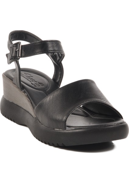 Siyah Topuklu Kadın Sandalet T-003 Z