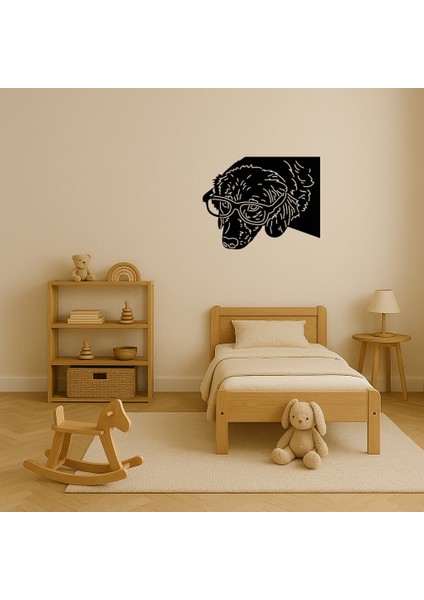 Gözlüklü Köpek Mdf Dekoratif Duvar Tablosu - ALVN8481-2674 modelleri