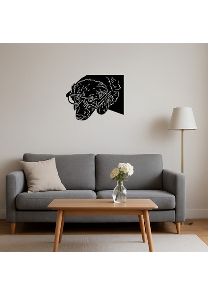 Gözlüklü Köpek Mdf Dekoratif Duvar Tablosu - ALVN8481-2674 fırsatları