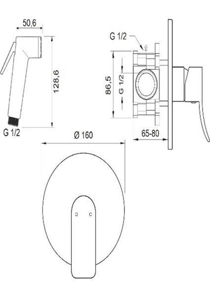 Valero Round Ankastre Shut-Off Batarya Seti (Antrasit Gri) fiyatları