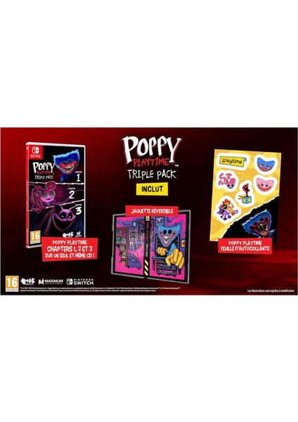 Poppy Playtime Triple Pack Nintendo Switch Korku ve Bulmaca Oyunları 3'ü 1 Arada modelleri