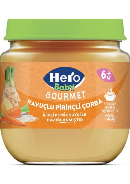 Gourmet Havuçlu Pirinçli Kavanoz Mama 120G X6 fiyatları