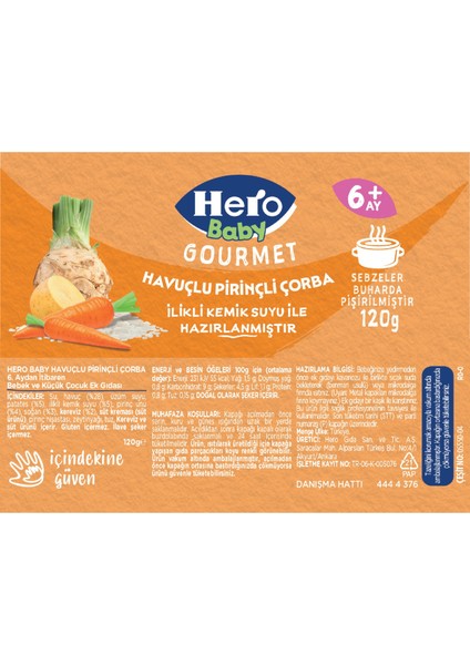 Gourmet Havuçlu Pirinçli Kavanoz Mama 120G X6 modelleri