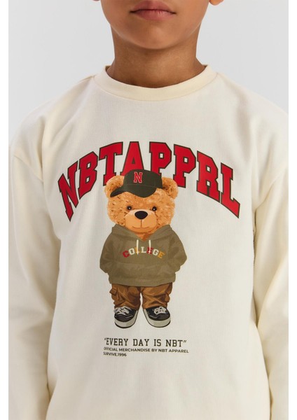 Bg Store Erkek Çocuk Ekru Sweatshirt modelleri