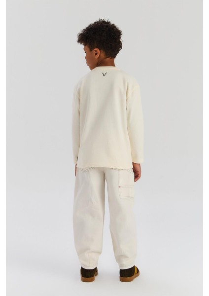Bg Store Erkek Çocuk Ekru Sweatshirt fırsatları