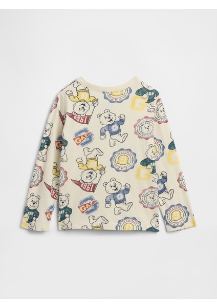 Erkek Bebek Krem Brannan Bear Bisiklet Yaka T-Shirt modelleri