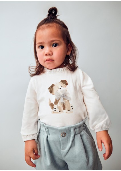 Kız Bebek Balon Kol Sweatshirt