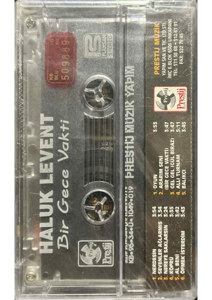 Haluk Levent Bir Gece Vakti Açılmamış Jelatininde Kaset fiyatları