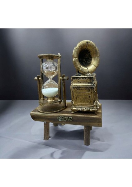 Gramofon Biblolu Kum Saati