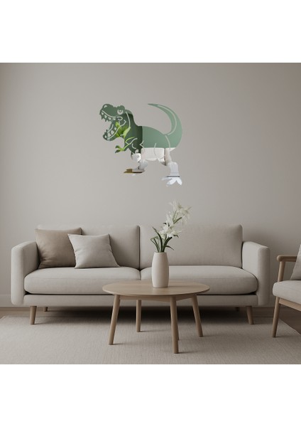 T-Rex Figürlü Dinozor Temalı Iç Mekan Aynalı Tablosu - ALVN8321-1614