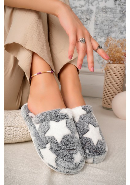 Kadın Ev Terliği Peluş Terlik Çeyiz ve Bohça Terliği Ses Yapmaz Kalın Taban
