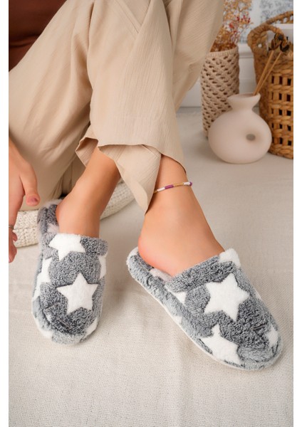 Kadın Ev Terliği Peluş Terlik Çeyiz ve Bohça Terliği Ses Yapmaz Kalın Taban indirimleri