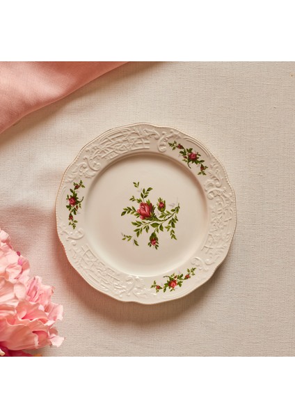 Vintage Rose Pasta Tabağı 20 cm Krem