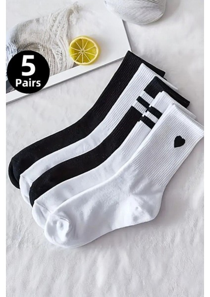 Unisex 5 Çift Premium Kalite Desenli Tenis Soket fiyatları