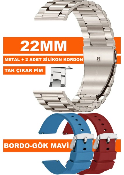 Huawei Watch Gt Gt2 Gt3 Gt4 Gt5 Pro 46mm Xiaomi Redmi Watch 5 Active-Lite Saat Uyumlu Çelik Metal Saat Kordonu Kayışı TB1