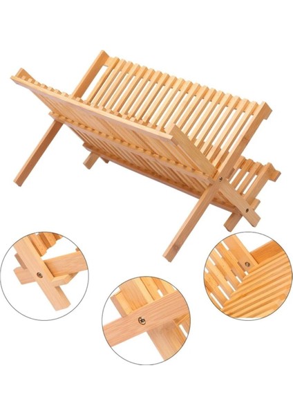 Bambu Katlanabilir Tabaklık ve Bulaşıklık, Şık ve Pratik Kurutmalık fiyatları