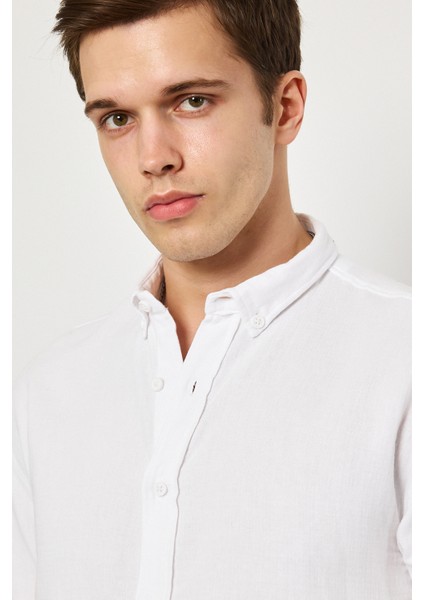 Yüz Pamuk Oversize Muslin Keten Uzun Kollu Gömlek modelleri