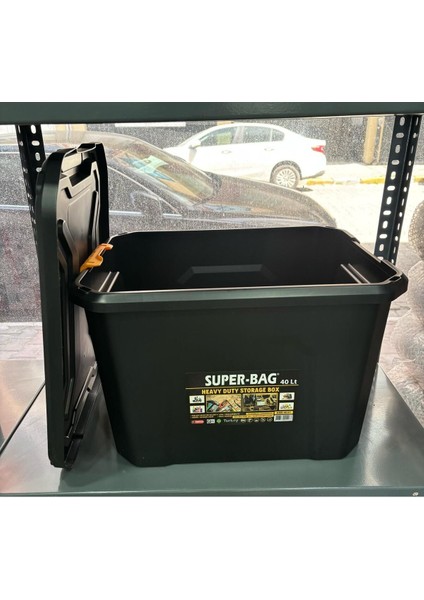 42 Lt Büyük Sert Plastik Kilitli Saklama Kutusu, Siyah fiyatları