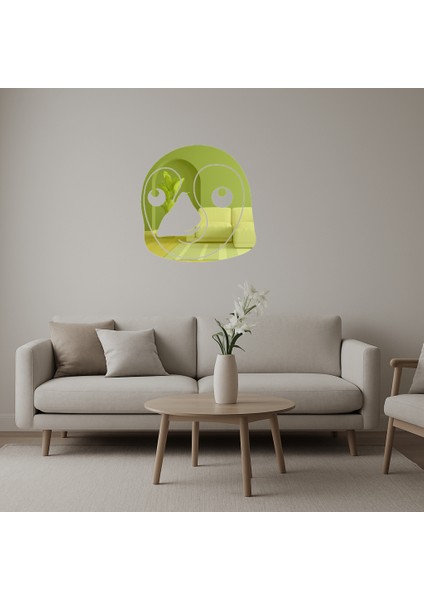 Penguen Yüzü Duvar Altın Aynalı Tablosu - ALVN9978-2975