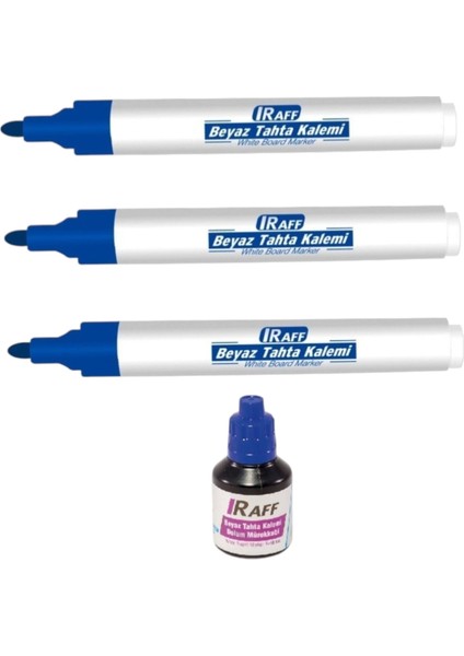 Mavi Yazı Tahtası Kalem Seti ( 3 Adet Kalem+ 30 cc Mürekkep)