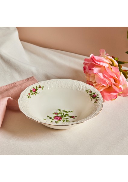 Vintage Rose Salata Kasesi 23 cm Krem