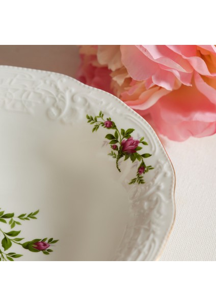 Vintage Rose Salata Kasesi 23 cm Krem modelleri