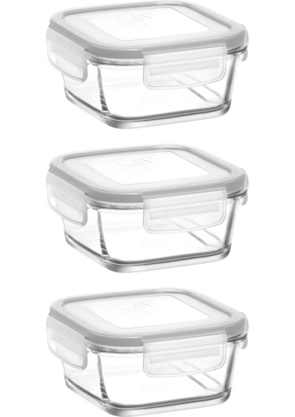 3 Adet Beyaz Saklama Kabı, 375 Ml, Pratik ve Sağlam Tasarım modelleri