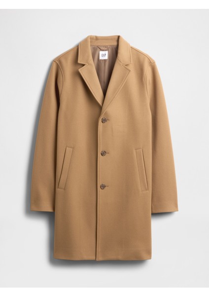 Erkek Açık Kahve 100% Geri Dönüştürülmüş Relaxed Üst Palto fiyatları