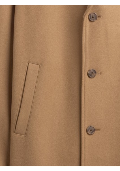 Erkek Açık Kahve 100% Geri Dönüştürülmüş Relaxed Üst Palto modelleri