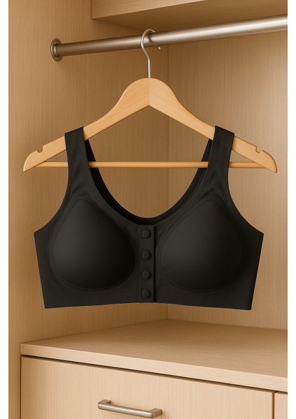 Hafif Dikişsiz Hiç Yok Hissi Veren Estetik Zarif Hayalet Sütyen Siyah modelleri