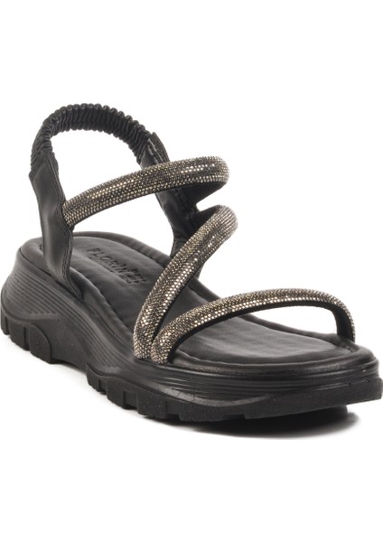 Siyah Kadın Sandalet T-005 Z