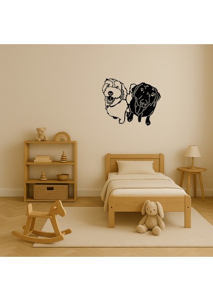 Küçük Köpekler Mdf Dekoratif Duvar Tablosu - LORCE3394-1891 modelleri