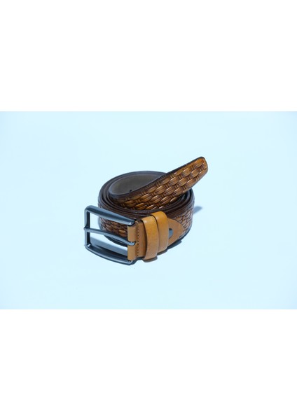 %100 Deri 3.5 cm Tbk 028 Taba Desenli