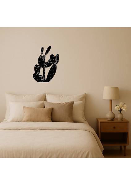 Minimalist Kaktüs Desenli Mdf Tablo - LORCE9440-4278