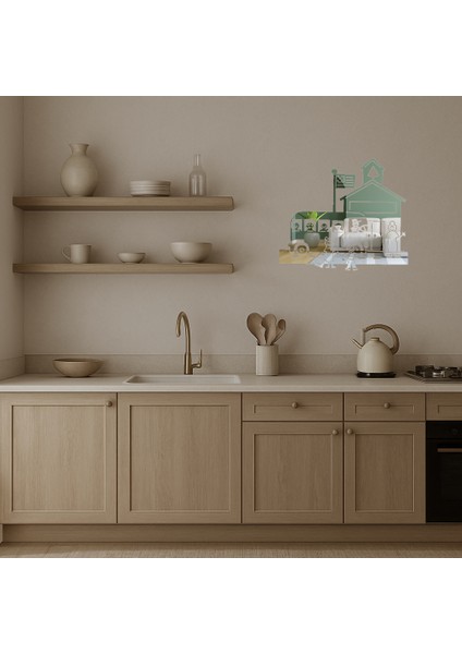 Okul Otobüsü ve Öğrenciler Dekoratif Duvar Aynalı Tablosu - LORCE8017-7920 modelleri
