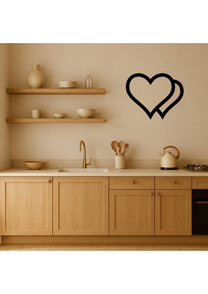 Sanatsal Kalp Detaylı Mdf Duvar Sanatı - LORCE6807-8001 fiyatları