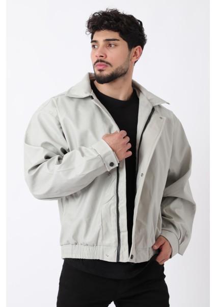 Oversize Bel Lastikli Suni Deri Mont ARW-OVR-50372 modelleri