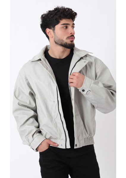 Oversize Bel Lastikli Suni Deri Mont ARW-OVR-50372 indirimleri