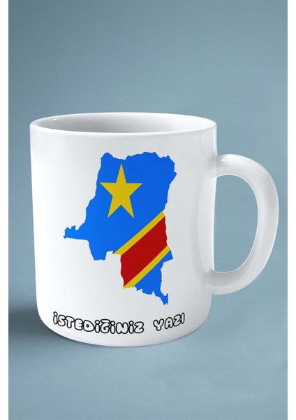 Kongo Congo Bayrak Baskılı Kupa Bardak Çift Taraflı Kişiye Özel Model 1 fiyatları
