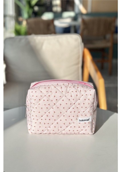 Çıtır Kiraz Desenli Makyaj Çantası - Büyük Boy fırsatları