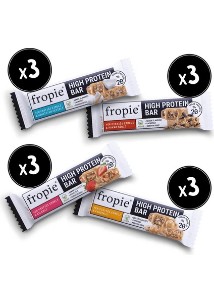 Karışık Protein Bar Kutusu - 40 G - 12 Adet