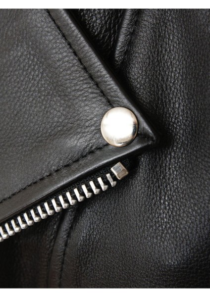 Hakiki Deri Siyah Biker Kemerli Erkek Deri Ceket fırsatları