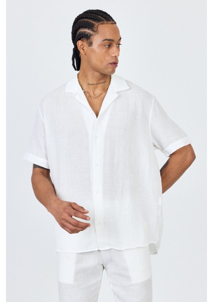 Keten Oversize Kısa Kol Gömlek fiyatları