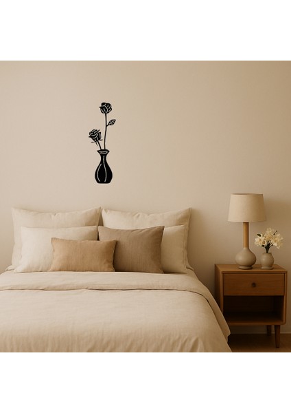 Minimalist Çiçek Desenli Dekoratif Tablo - LORCE3835-8893