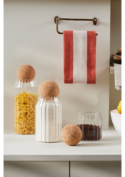 3'lü Cam Saklama Kabı Seti, Beyaz, Pratik ve Şık Mutfak Gereçleri