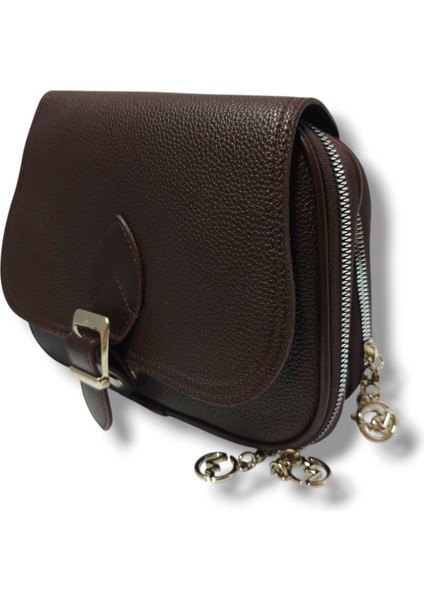 Tuana 205-25 Baskı Deri Kemer Tokalı Omuz Askılı Kadın Çanta fiyatları