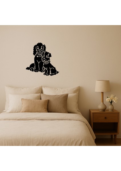 Yavru Köpekli Anne Dekoratif Mdf Tablo - ALVN5784-2350