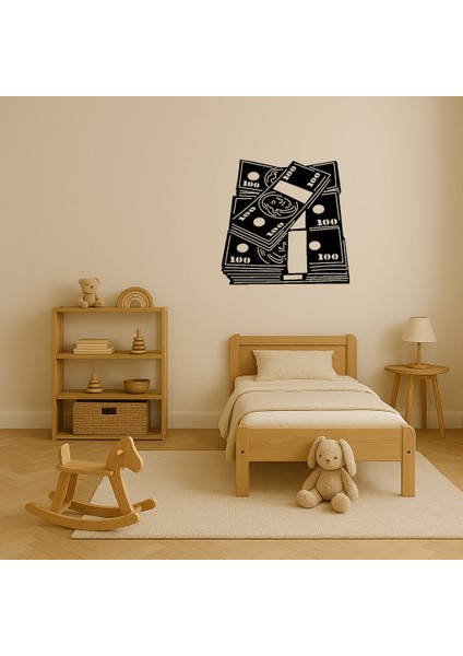 Yüz Dolarlık Banknot Yığını Dekoratif Tablo - ALVN8074-4598 modelleri